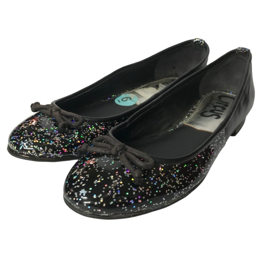 Sam Edelman Circus Black Glitter Ballet Flats size 6 M